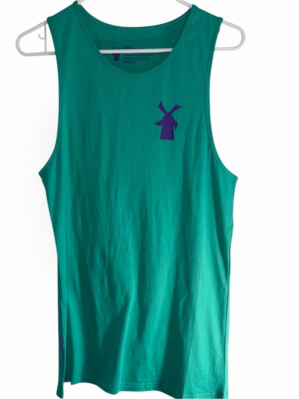 Dutch Bros SMALL NEW IN PACKAGE Rebel Energy Teal Green + Purple Tank DB 1992